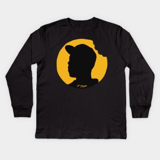 silouette moon jdilla Kids Long Sleeve T-Shirt